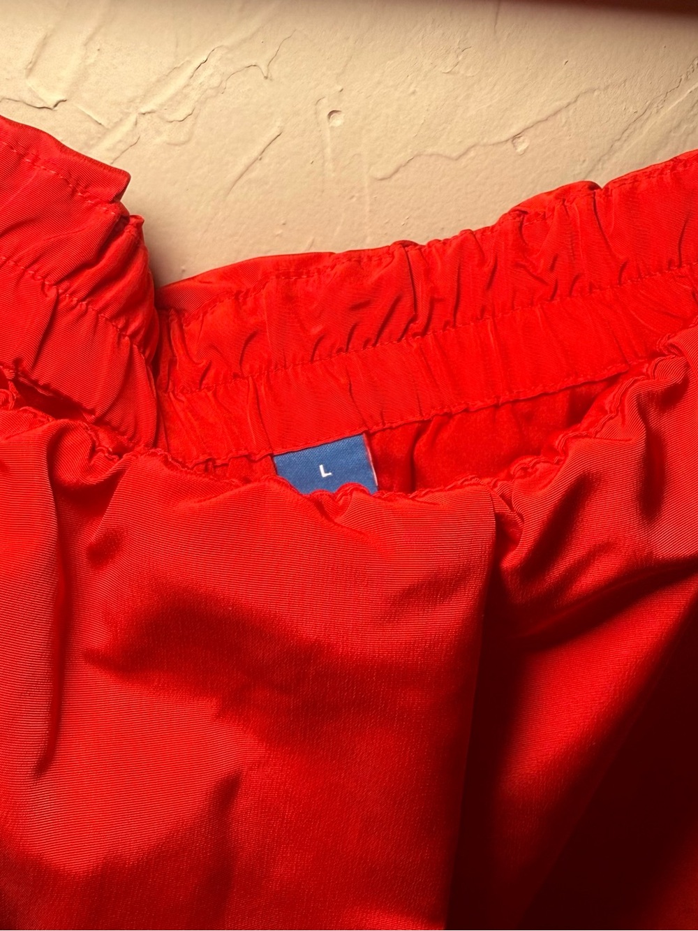 Old Navy Red Taffeta Bubble Mini Skirt L Balloon Hem Y2K Party Gameday Coquette - Picture 10 of 13